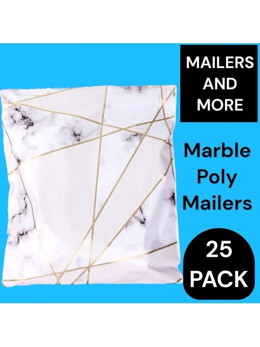 25 10X13 Marble Poly Mailers PRICE IS FIRM - Picture 3 of 11